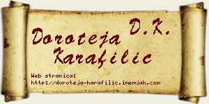 Doroteja Karafilić vizit kartica